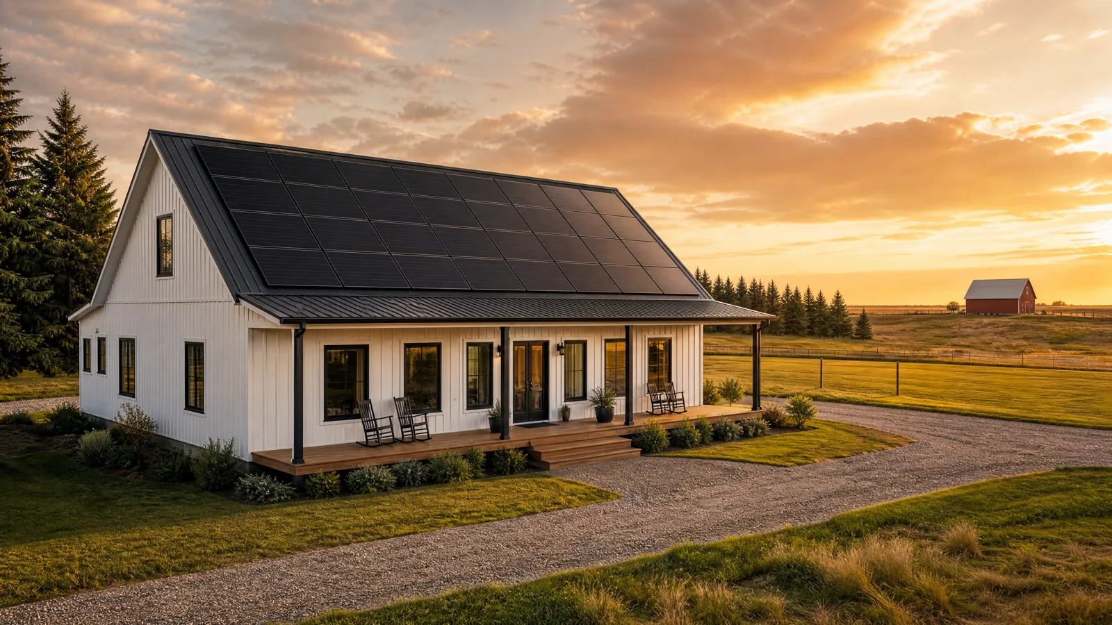 Same roof after all-black solar panel installation