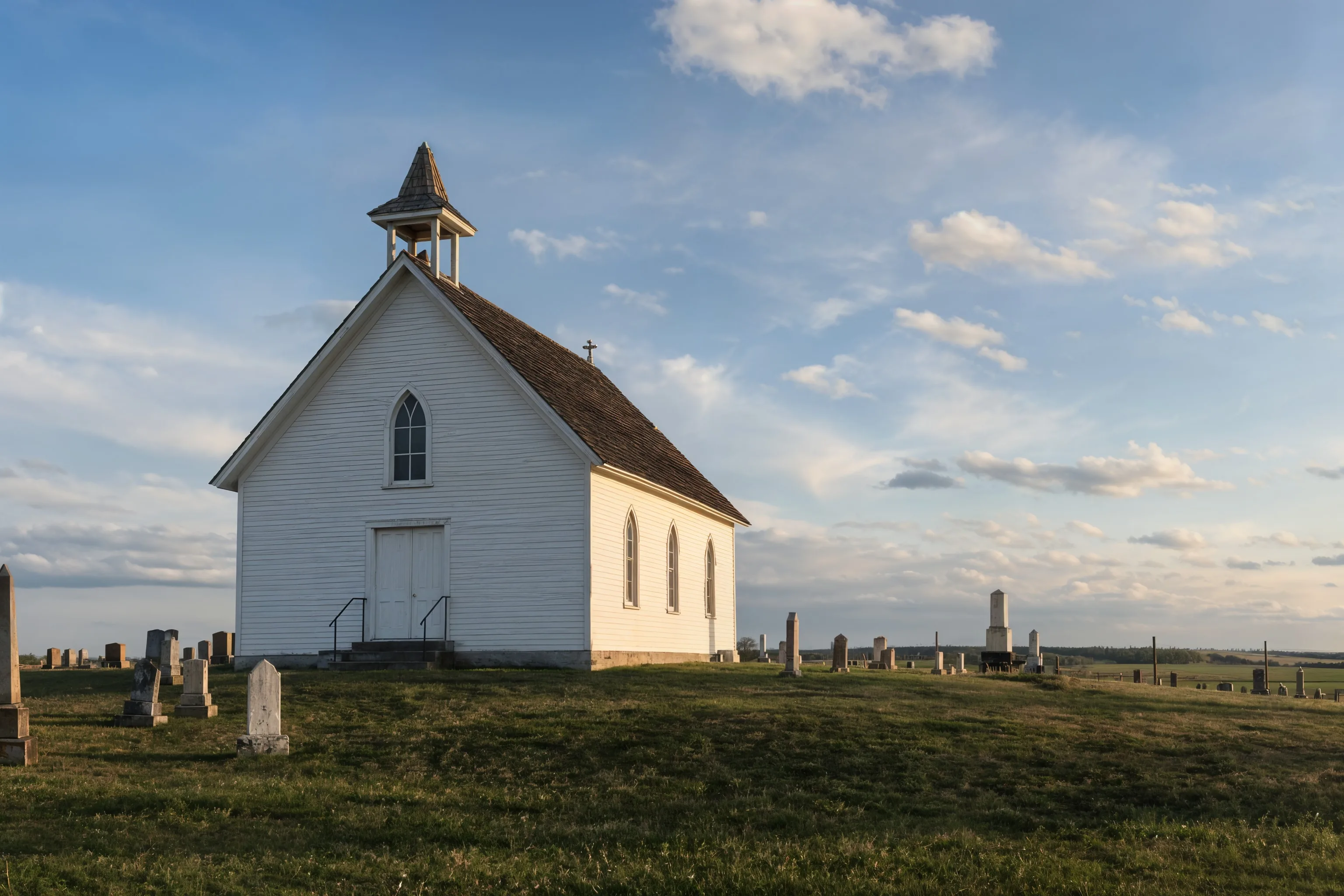 St. Monica's Anglican Church, an 1895 log church, near Mirror, Alberta